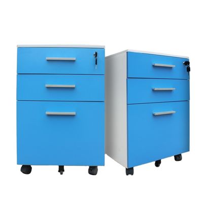 3 armários de arquivo móveis das gavetas