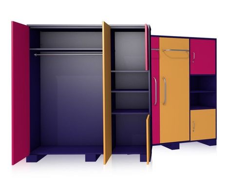 Mobília do vestuário do quarto do ODM ISO14001, armário de armazenamento da casa com portas