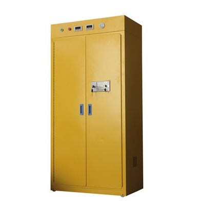 Armário de armazenamento químico inflamável de 2 gavetas da porta 4 para o amarelo dos fármacos