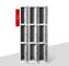 Armário de armazenamento de revestimento ISO9001 do cacifo do metal do pó de 9 portas