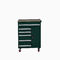 ISO14001 caixa de ferramentas móvel verde com gavetas, armário de armazenamento da ferramenta do metal