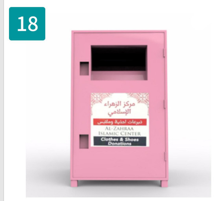 O cadeado que recicla o escaninho de armazenamento velho veste o rosa do quadrado do ferro das sapatas da doação